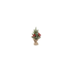 slomart Pro Ukrasno PE drvce s lampicama i ukrasima 30x15 cm