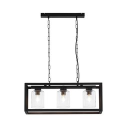 Jupiter 1805 - MC3 - Luster na lancu MACARI 3xE27/60W/230V crni