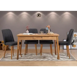 HANAH HOME Trpezarijski sto i stolice Costa Atlantice Anthracite