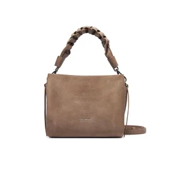 Coccinelle Ročna torba P6P Boheme Suede Bimaterial E1 P6P 58 01 01 Temno bež