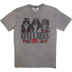 Guns N Roses Majica Hell Group Stone Wash Unisex Grey 2XL