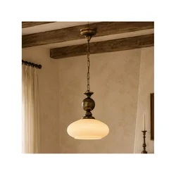 Brilagi - Luster na lancu MOLLERO 1xE27/15W/230V prečnik 24 cm bronza/patina
