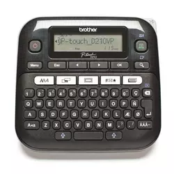 Brother PT-D210, Desktop, QWERTY keyboard, TZ tapes 3.5 to 12 mm, Battery & adapter optional, Graphic Display, Template library, Flat keyboards