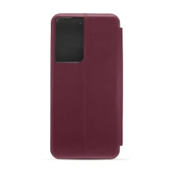 Maska za telefon ROYAL FLIP COVER za Samsung S21 Ultra/G998B, Bordo