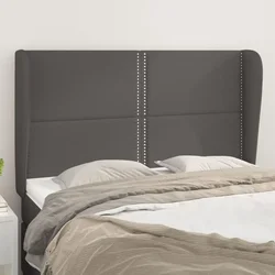 Uzglavlje s ušima sivo 147x23x118/128 cm od umjetne kože
