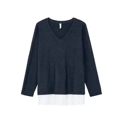 SHEEGO Pulover temno modra/bela
