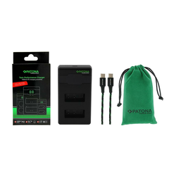 PATONA - Brzi dvostruki punjač za Canon LP-E17 + USB-C kabal 0,6m