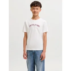 Jack & Jones Junior Majica JJAvery vinsko rdeča / bela