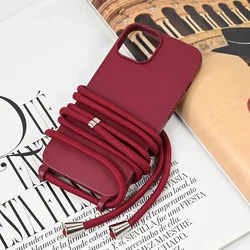 Maska za iPhone 15 6.1 Crossbody bordo