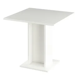 KONDELA Jedilna miza Eugo 79x79 cm - bela