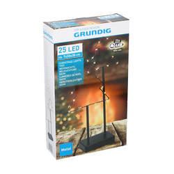 Grundig - LED Božični okrasek 25xLED/3xAA jelka