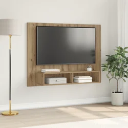 Set TV komoda Zidne Umjetnički hrast 120 x 23,5 x 90 cm