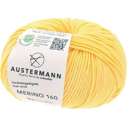 Austermann Merino 160 97610-207 Yellow Pletilna preja