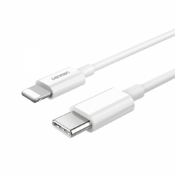 DENMEN D10L Type C na Lightning kabl 20W 1m 3A bela