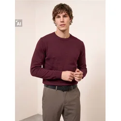 Sinsay - Osnovni pamukasti džemper - maroon