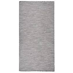 Vanjski tepih ravnog tkanja 100 x 200 cm smeđe-plava