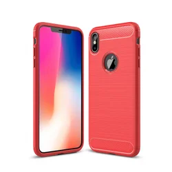 Maska Silicone Defender za iPhone XS Max 6.5 in crvena.