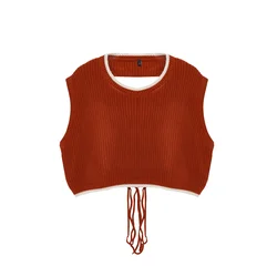Trendyol Tile Crop Knitwear Sweater