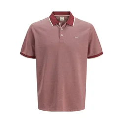 JACK & JONES Majica JPRBLualves temno rdeča/bela