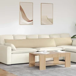 Jastučići za sofu 2 pcs Krema 200 x 40 cm tkanina