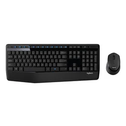 LOGITECH MK345 Set desktop Tastatura + miš Bežični, US, Crni