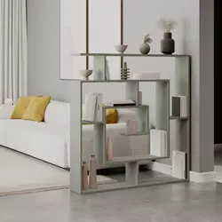 HANAH HOME Polica za knjige Labirent Ash Green