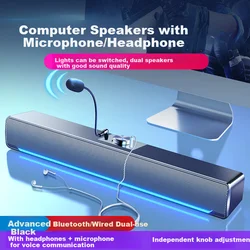 Saida Bluetooth soundbar sa mikrofonom i slušalicama V-196, 2.0, Crni