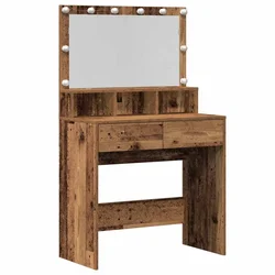 Vidaxl Toaletna mizica Star les 80 x 41 x 134,5 cm Konstruiran les