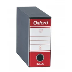 Esselte registrator v škatli Oxford, A5, 80 mm, rdeč