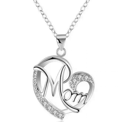 Luksuzna ogrlica Mom - srebrna KP28901