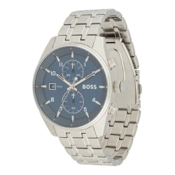 BOSS Analogna ura Skytraveller mornarska/srebrna