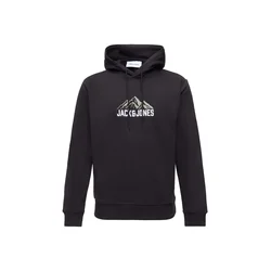 JACK & JONES Majica JJROCHE črna/bela