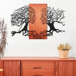Murmure des Feuilles -1 - Red, Black RedBlack Decorative Wooden Wall Accessory