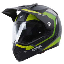 Enduro čelada RSA MX-01 EVO črno-sivo-fluo zelena