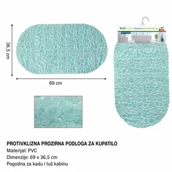 KMT Protivklizna podloga za tuš, Tirkizna