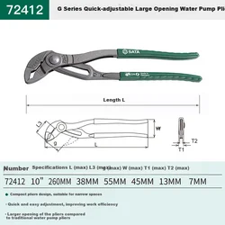 Sata Klešta za cevi  G Series 72412, 10