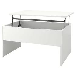 ÖSTAVALL Podesivi stočić za kafu, bela, 90 cm