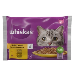 WHISKAS Vlažna hrana za mačke Izbor živine Senior 4x85g