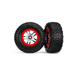 Traxxas kolo 2.2/3.0, disk SCT Split-Spoke srebrno-rdeč, pnevmatika SCT S1 (2)