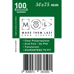 Pravi Junak Make Them Last Ovitki za karte MPL 50x75 mm, 100 ovitkov Soft