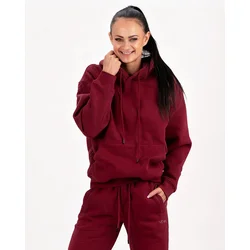 Soft Warm Pulover s Kapuco Vinsko rdeč - M