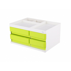 STONI ORGANIZER OD ABS PLASTIKE, 4 FIOKE, 3 ODELJKA - ZELENI