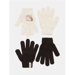 Sinsay - Rukavice sa vezom Pusheen the Cat 2 pack - BEŽ