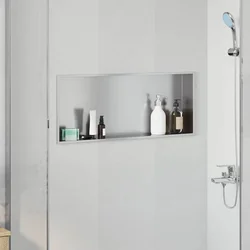Ničica za tuš Srebrno 75 x 30 x 9,5 cm Nehrđajući čelik