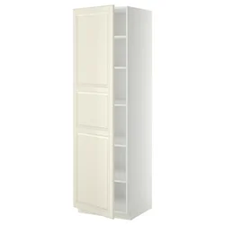 METOD Visoki element s policama, bela/Bodbyn prljavobela, 60x60x200 cm