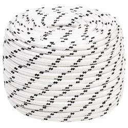 Pleteni brodski konop bijeli 14 mm x 250 m poliesterski