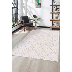 Conceptum Hypnose Tepih Akasya Ak002, 100x500 cm, Krem-beli
