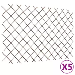 vidaXL Mrežaste ograje iz vrbe 5 kosov 180x120 cm