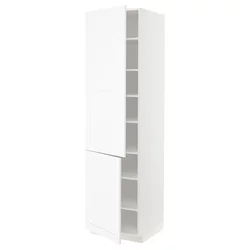 METOD Visoki element s policama/2 vrata, bela Enköping/bela im. drveta, 60x60x220 cm