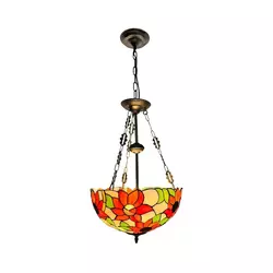 Brilagi - Tiffany vitražni luster na lancu SUNFLOWER 3xE27/60W/230V prečnik 50 cm